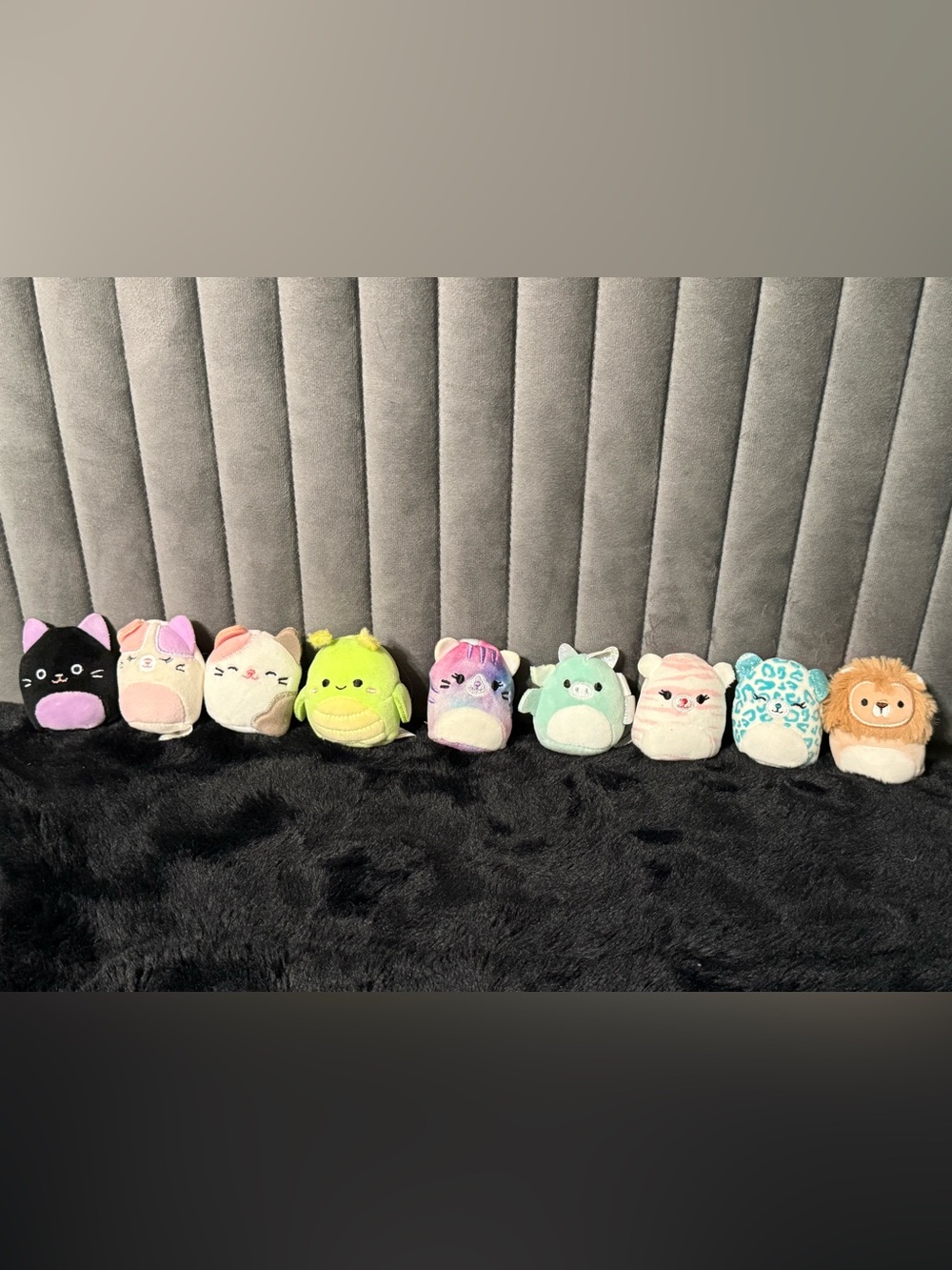 Mini Squishmallow Style Plush Lot Cats Alien Pig Lion Leopard Bundle 9pc